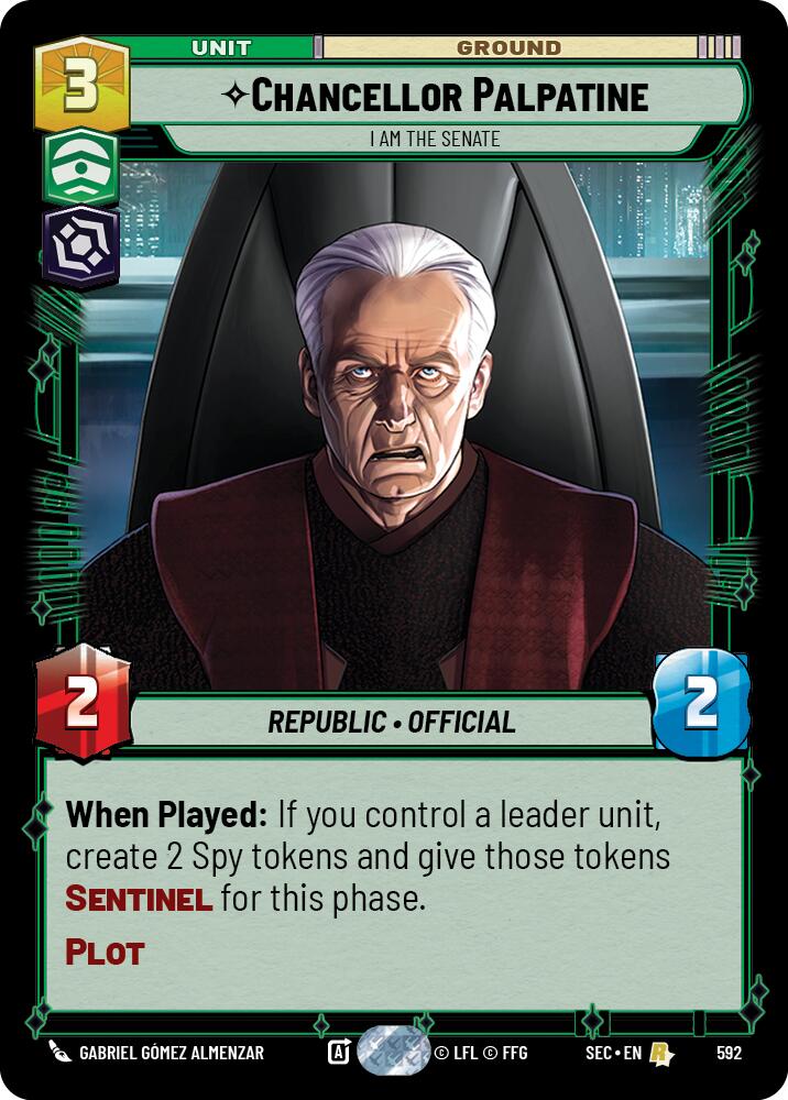 Chancellor Palpatine - I Am the Senate (Foil) (592) (592) [Secrets of Power] | Shuffle n Cut Hobbies & Games