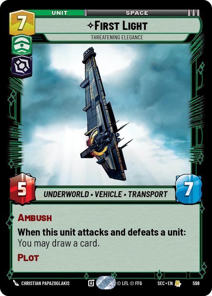 First Light - Threatening Elegance (Foil) (598) (598) [Secrets of Power] | Shuffle n Cut Hobbies & Games