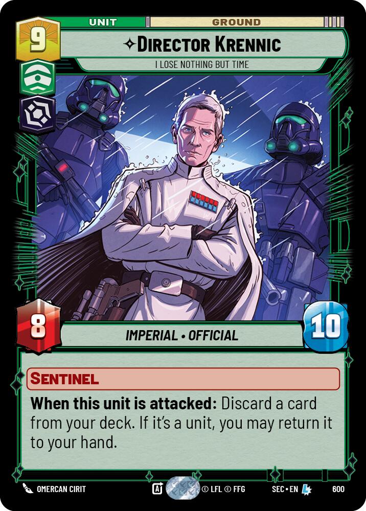 Director Krennic - I Lose Nothing But Time (Foil) (600) (600) [Secrets of Power] | Shuffle n Cut Hobbies & Games