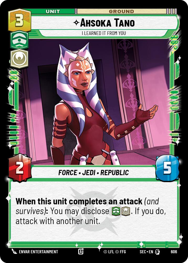 Ahsoka Tano - I Learned It from You (Foil) (606) (606) [Secrets of Power] | Shuffle n Cut Hobbies & Games