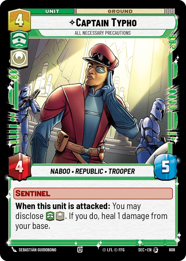 Captain Typho - All Necessary Precautions (Foil) (608) (608) [Secrets of Power] | Shuffle n Cut Hobbies & Games