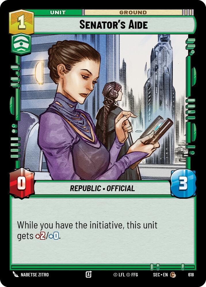 Senator's Aide (618) (Foil) (618) [Secrets of Power] | Shuffle n Cut Hobbies & Games