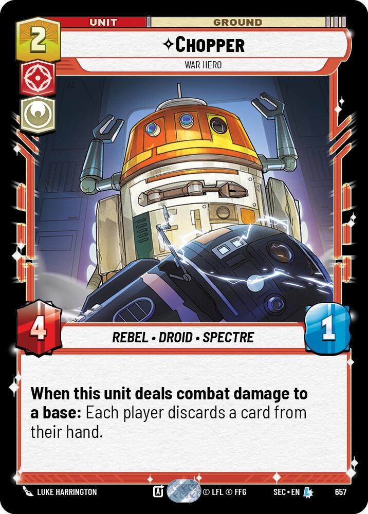 Chopper (657) - War Hero (Foil) (657) [Secrets of Power] | Shuffle n Cut Hobbies & Games