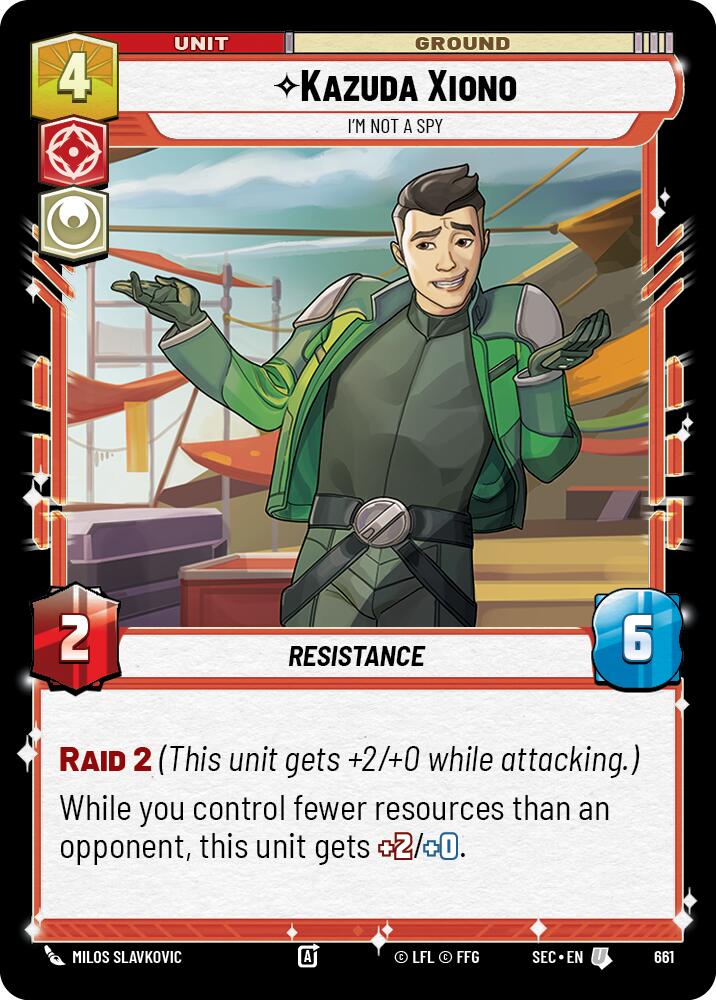Kazuda Xiono - I'm Not A Spy (Foil) (661) (661) [Secrets of Power] | Shuffle n Cut Hobbies & Games