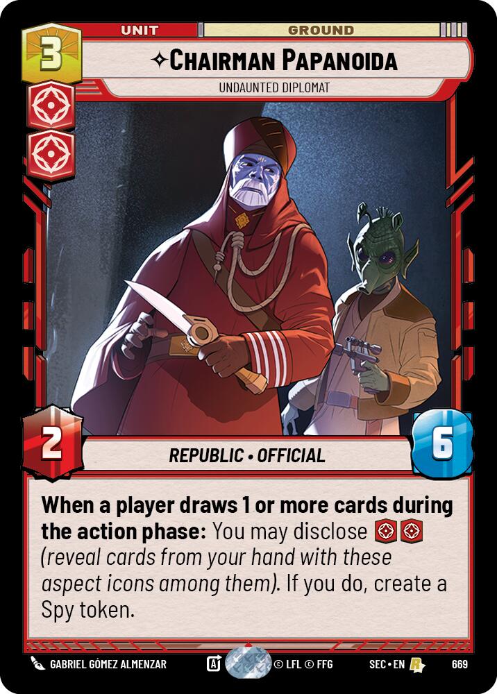 Chairman Papanoida - Undaunted Diplomat (Foil) (669) (669) [Secrets of Power] | Shuffle n Cut Hobbies & Games