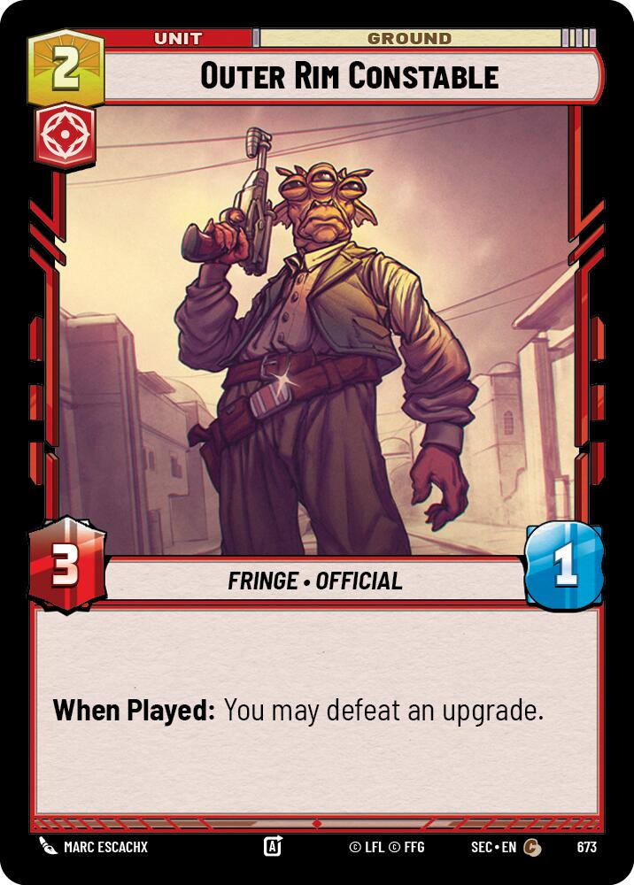 Outer Rim Constable (673) (Foil) (673) [Secrets of Power] | Shuffle n Cut Hobbies & Games