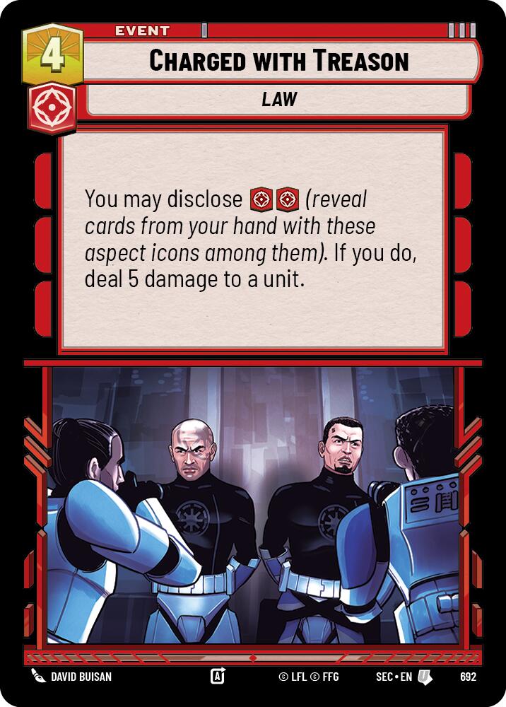 Charged with Treason (692) (Foil) (692) [Secrets of Power] | Shuffle n Cut Hobbies & Games