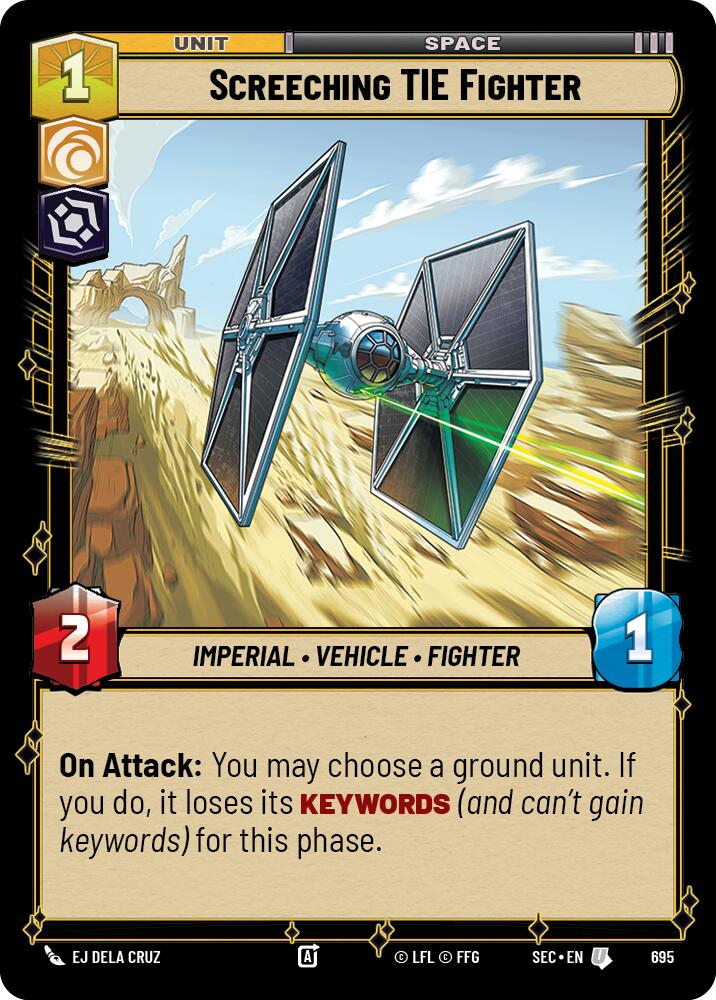 Screeching TIE Fighter (695) (Foil) (695) [Secrets of Power] | Shuffle n Cut Hobbies & Games