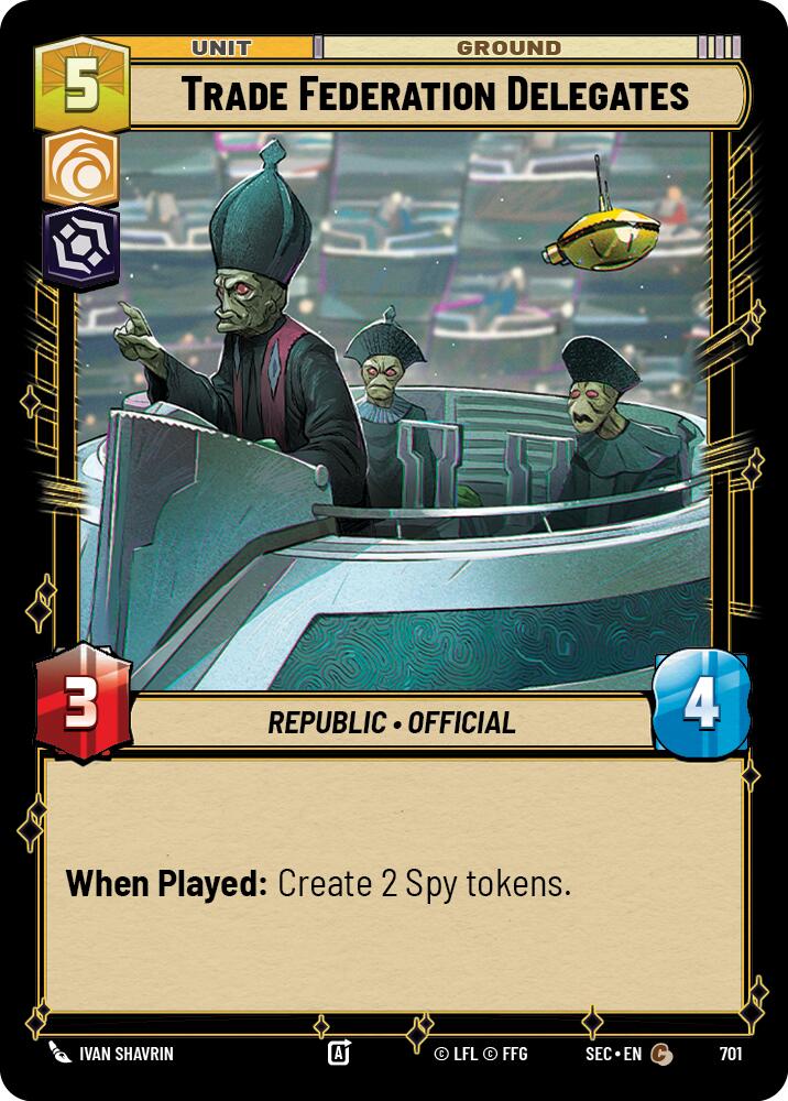 Trade Federation Delegates (701) (Foil) (701) [Secrets of Power] | Shuffle n Cut Hobbies & Games