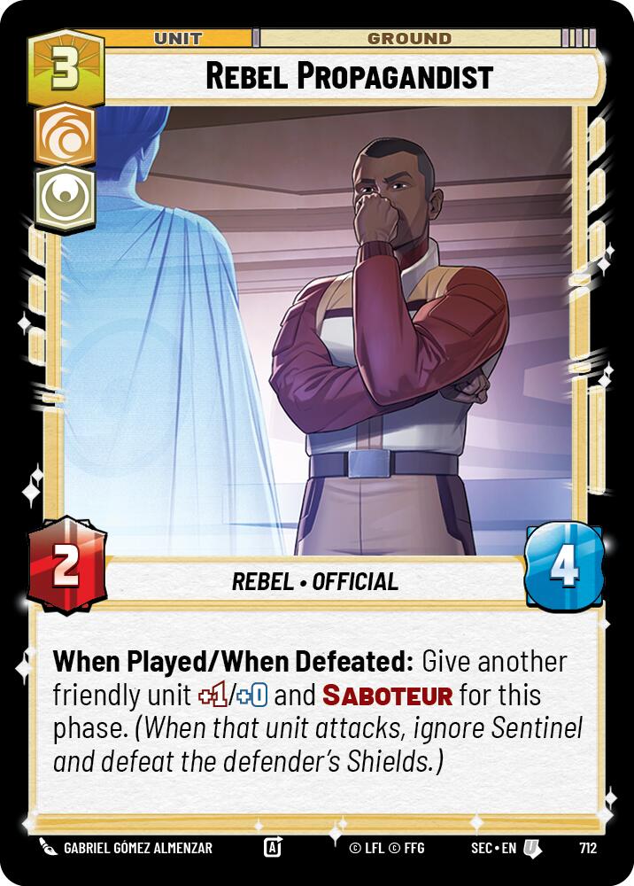 Rebel Propagandist (712) (Foil) (712) [Secrets of Power] | Shuffle n Cut Hobbies & Games