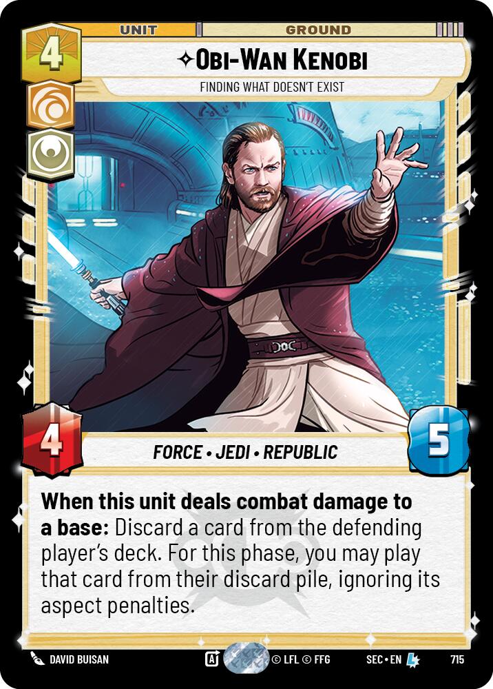Obi-Wan Kenobi - Wan Kenobi (715) - Finding What Doesn't Exist (Foil) (715) (715) [Secrets of Power] | Shuffle n Cut Hobbies & Games