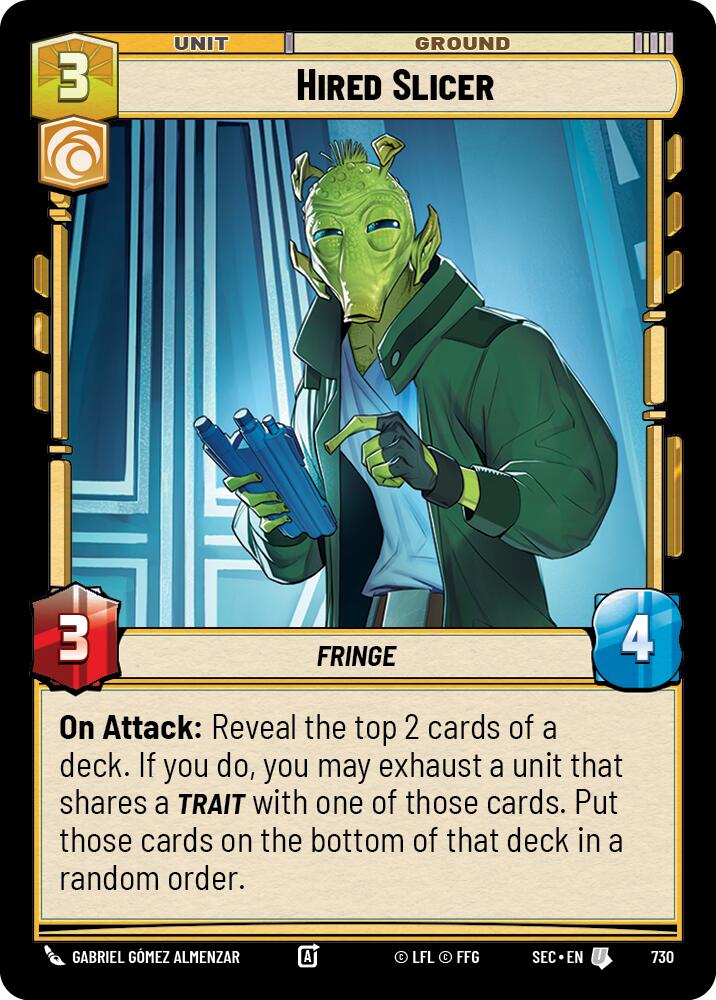 Hired Slicer (730) (Foil) (730) [Secrets of Power] | Shuffle n Cut Hobbies & Games