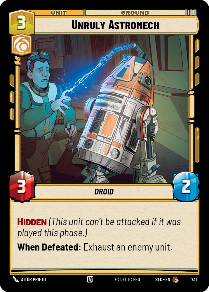 Unruly Astromech (731) (Foil) (731) [Secrets of Power] | Shuffle n Cut Hobbies & Games