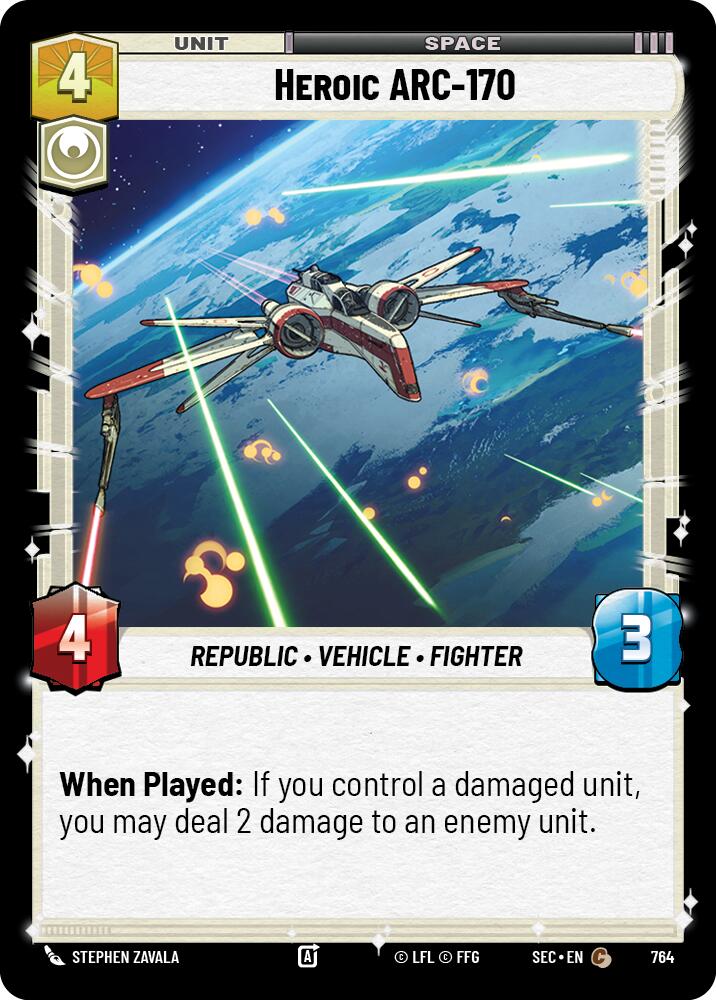 Heroic ARC-170 (764) (Foil) (764) [Secrets of Power] | Shuffle n Cut Hobbies & Games