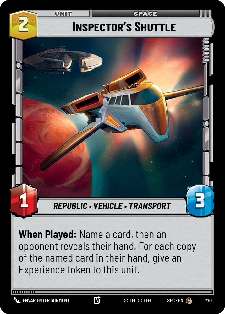 Inspector's Shuttle (770) (Foil) (770) [Secrets of Power] | Shuffle n Cut Hobbies & Games