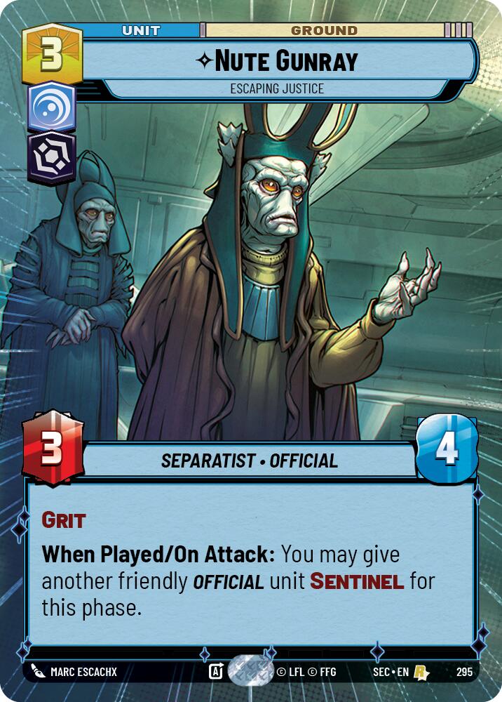 Nute Gunray - Escaping Justice (Hyperspace) (295) (295) [Secrets of Power] | Shuffle n Cut Hobbies & Games