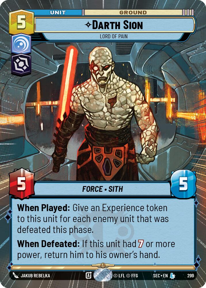 Darth Sion - Lord of Pain (Hyperspace) (299) (299) [Secrets of Power] | Shuffle n Cut Hobbies & Games