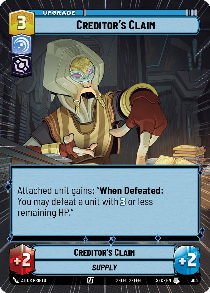 Creditor's Claim (303) (Hyperspace) (303) [Secrets of Power] | Shuffle n Cut Hobbies & Games
