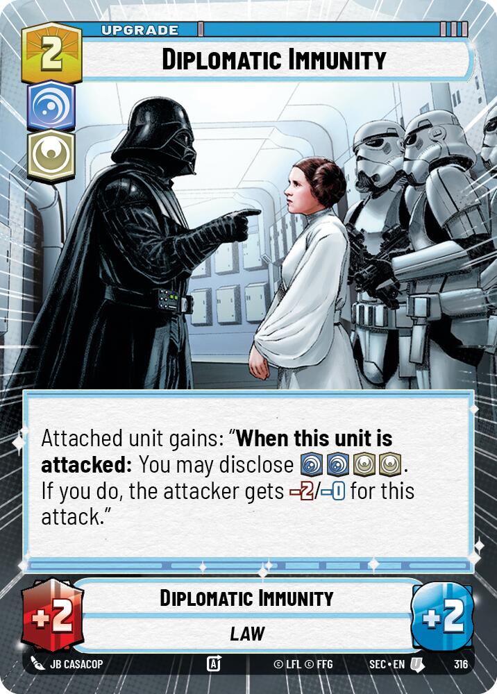 Diplomatic Immunity (316) (Hyperspace) (316) [Secrets of Power] | Shuffle n Cut Hobbies & Games