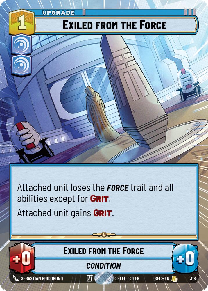 Exiled from the Force (318) (Hyperspace) (318) [Secrets of Power] | Shuffle n Cut Hobbies & Games