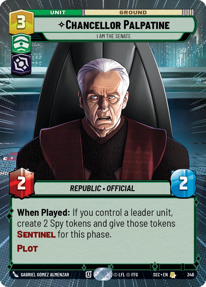 Chancellor Palpatine - I Am the Senate (Hyperspace) (346) (346) [Secrets of Power] | Shuffle n Cut Hobbies & Games