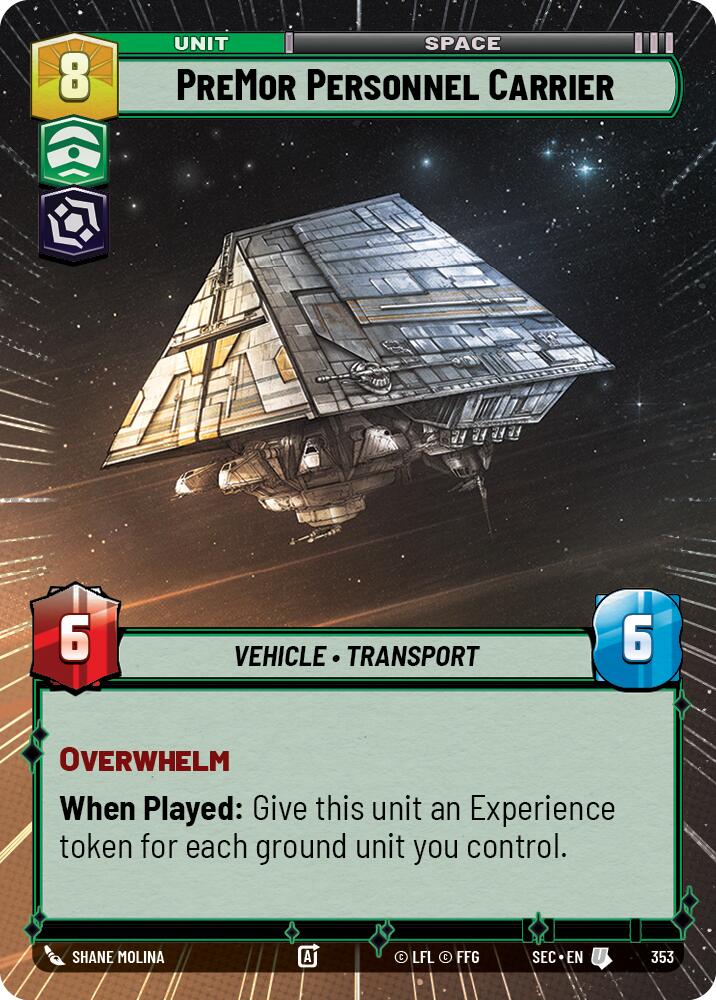 PreMor Personnel Carrier (353) (Hyperspace) (353) [Secrets of Power] | Shuffle n Cut Hobbies & Games