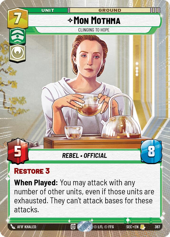 Mon Mothma - Clinging to Hope (Hyperspace) (367) (367) [Secrets of Power] | Shuffle n Cut Hobbies & Games