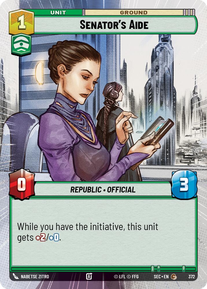 Senator's Aide (372) (Hyperspace) (372) [Secrets of Power] | Shuffle n Cut Hobbies & Games
