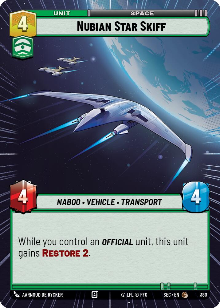Nubian Star Skiff (380) (Hyperspace) (380) [Secrets of Power] | Shuffle n Cut Hobbies & Games