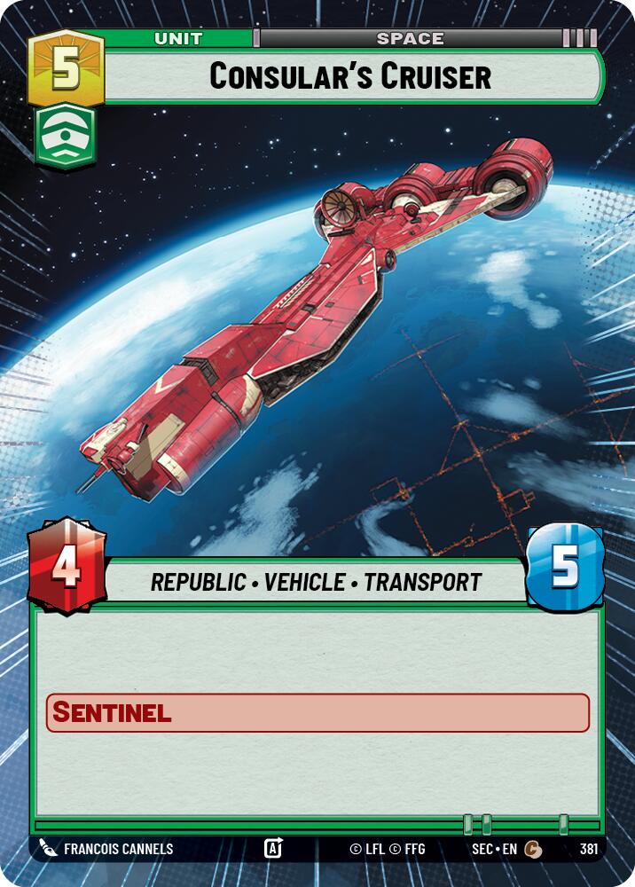 Consular's Cruiser (381) (Hyperspace) (381) [Secrets of Power] | Shuffle n Cut Hobbies & Games