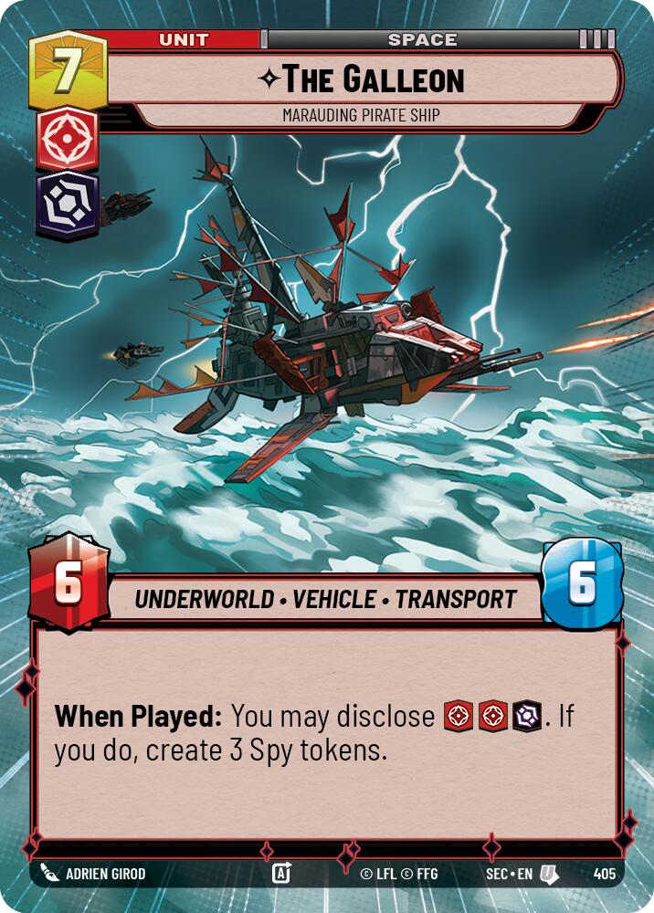 The Galleon - Marauding Pirate Ship (Hyperspace) (405) (405) [Secrets of Power] | Shuffle n Cut Hobbies & Games