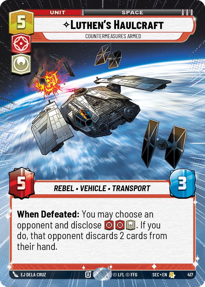 Luthen's Haulcraft - Countermeasures Armed (Hyperspace) (417) (417) [Secrets of Power] | Shuffle n Cut Hobbies & Games