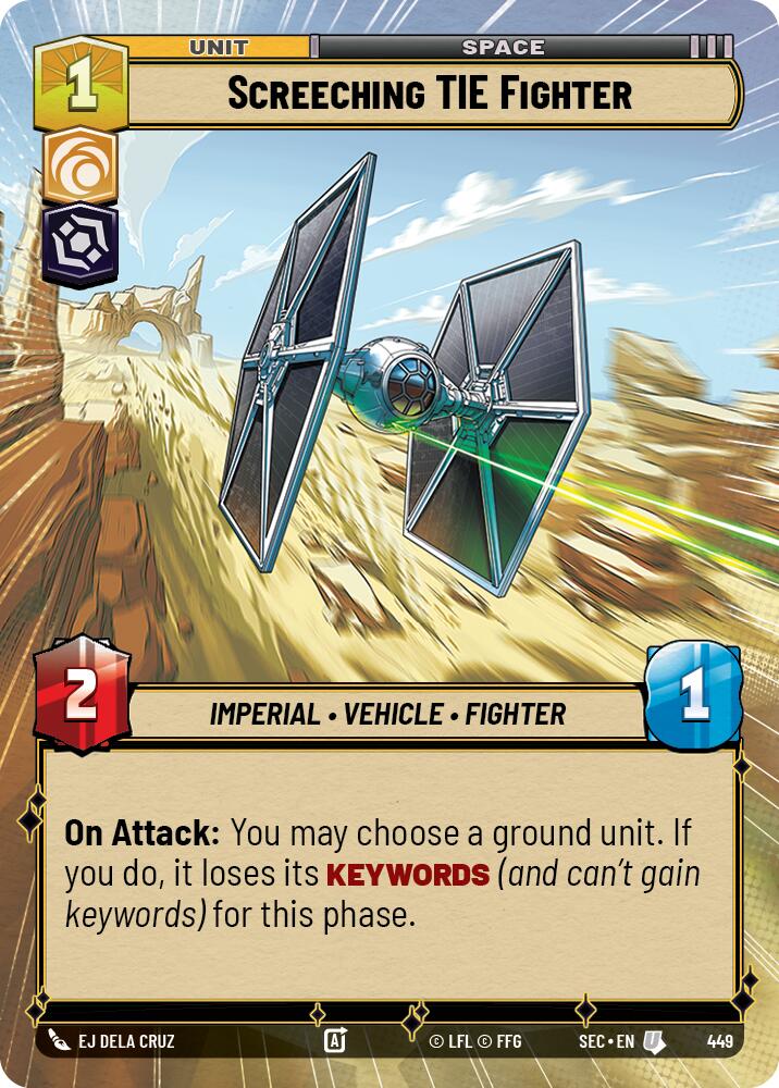 Screeching TIE Fighter (449) (Hyperspace) (449) [Secrets of Power] | Shuffle n Cut Hobbies & Games