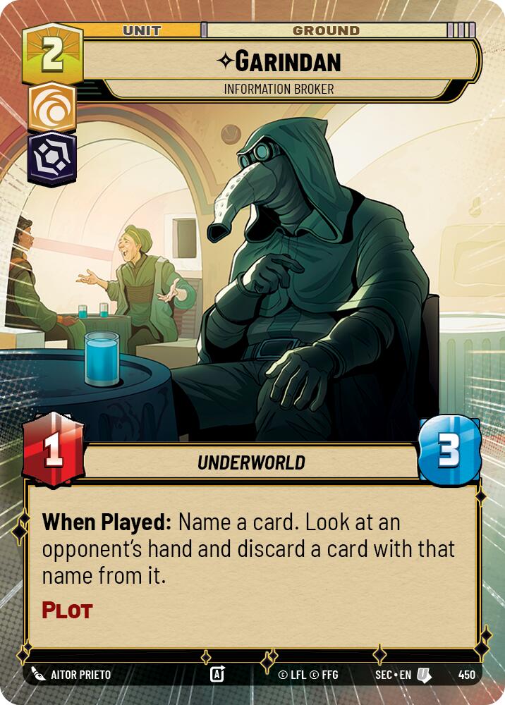 Garindan - Information Broker (Hyperspace) (450) (450) [Secrets of Power] | Shuffle n Cut Hobbies & Games