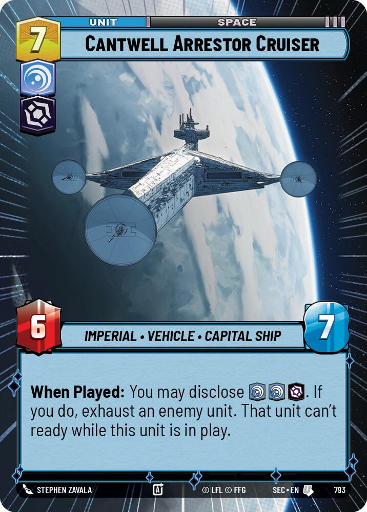 Cantwell Arrestor Cruiser (793) (Hyperspace Foil) (793) [Secrets of Power] | Shuffle n Cut Hobbies & Games