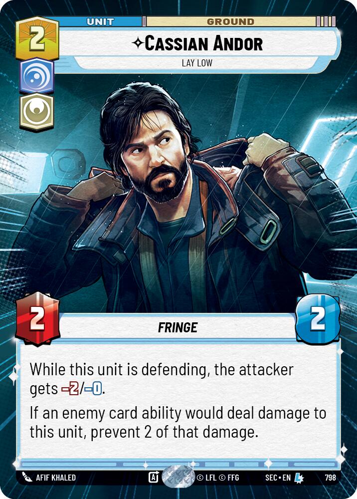 Cassian Andor - Lay Low (Hyperspace Foil) (798) (798) [Secrets of Power] | Shuffle n Cut Hobbies & Games
