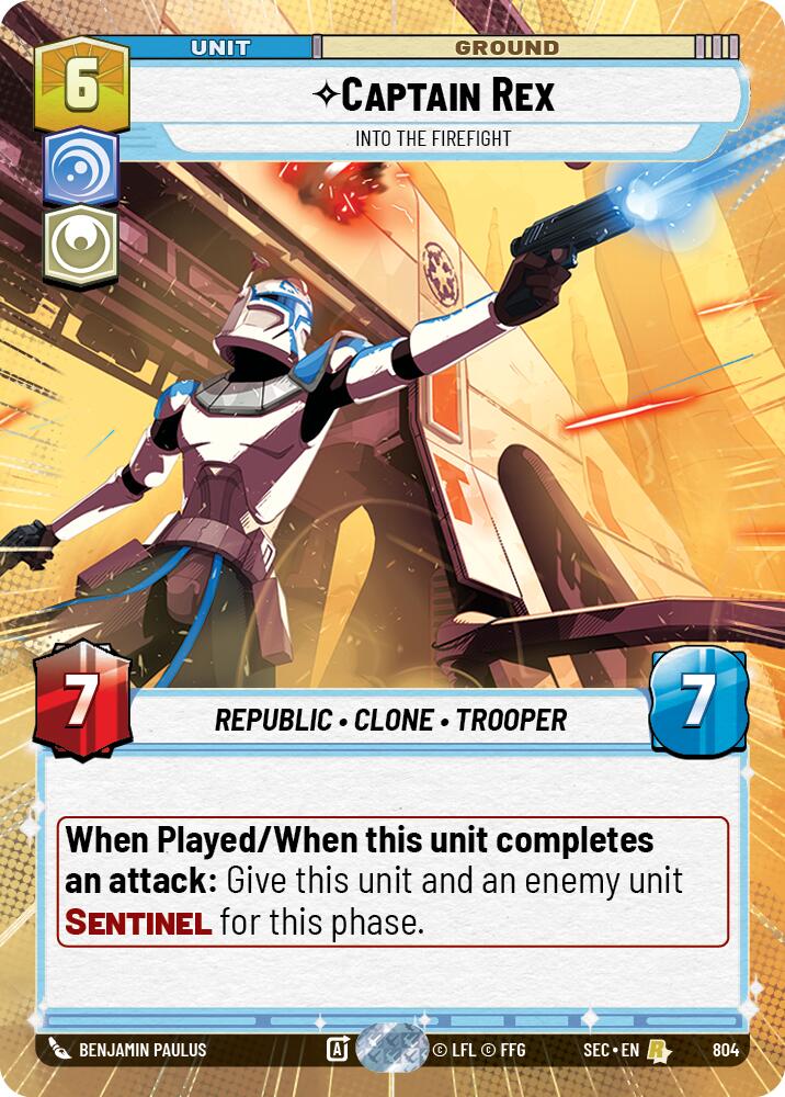 Captain Rex - Into the Firefight (Hyperspace Foil) (804) (804) [Secrets of Power] | Shuffle n Cut Hobbies & Games
