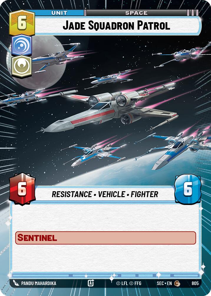 Jade Squadron Patrol (805) (Hyperspace Foil) (805) [Secrets of Power] | Shuffle n Cut Hobbies & Games