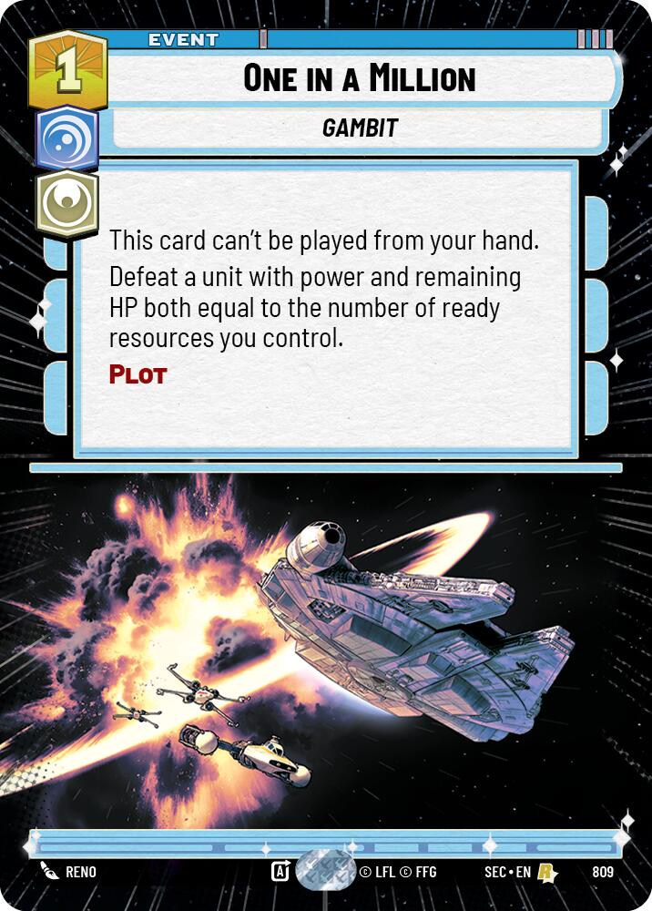 One in a Million (809) (Hyperspace Foil) (809) [Secrets of Power] | Shuffle n Cut Hobbies & Games