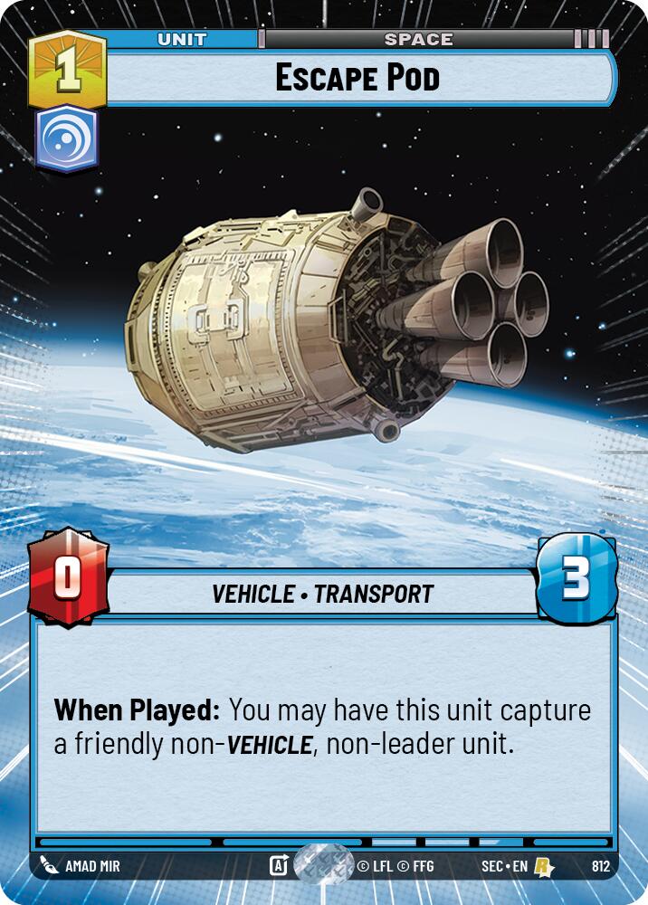Escape Pod (812) (Hyperspace Foil) (812) [Secrets of Power] | Shuffle n Cut Hobbies & Games