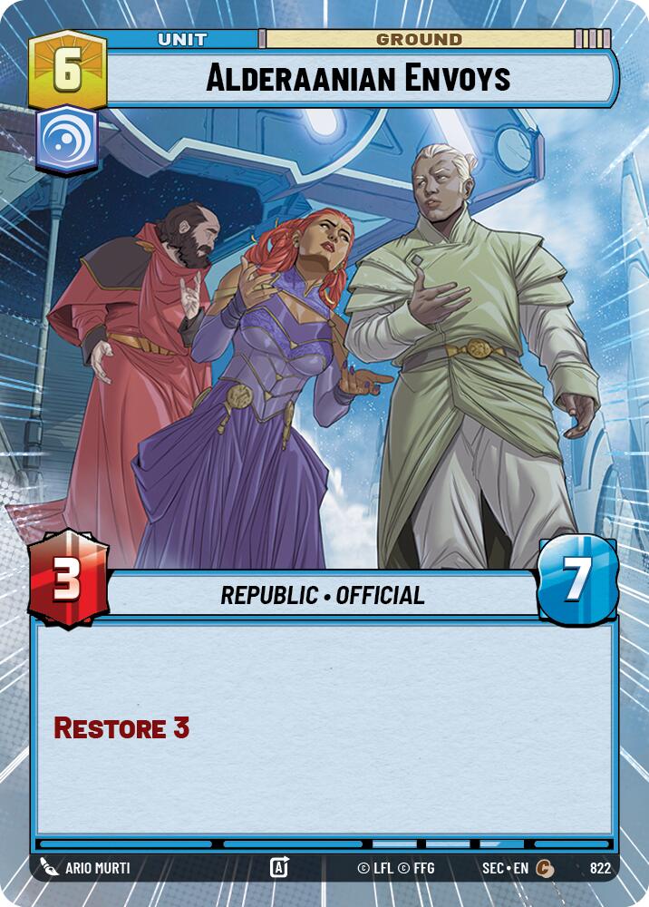 Alderaanian Envoys (822) (Hyperspace Foil) (822) [Secrets of Power] | Shuffle n Cut Hobbies & Games