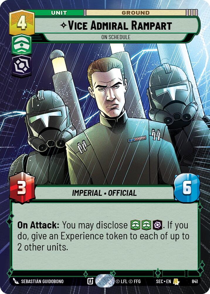Vice Admiral Rampart - On Schedule (Hyperspace Foil) (841) (841) [Secrets of Power] | Shuffle n Cut Hobbies & Games