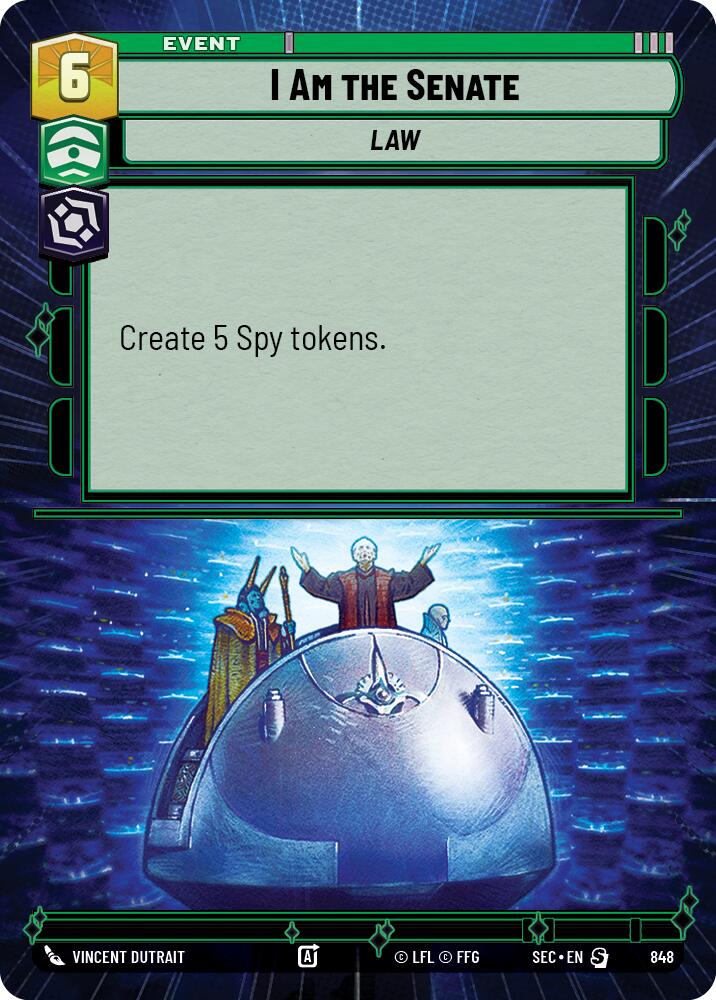 I Am the Senate (848) (Hyperspace Foil) (848) [Secrets of Power] | Shuffle n Cut Hobbies & Games