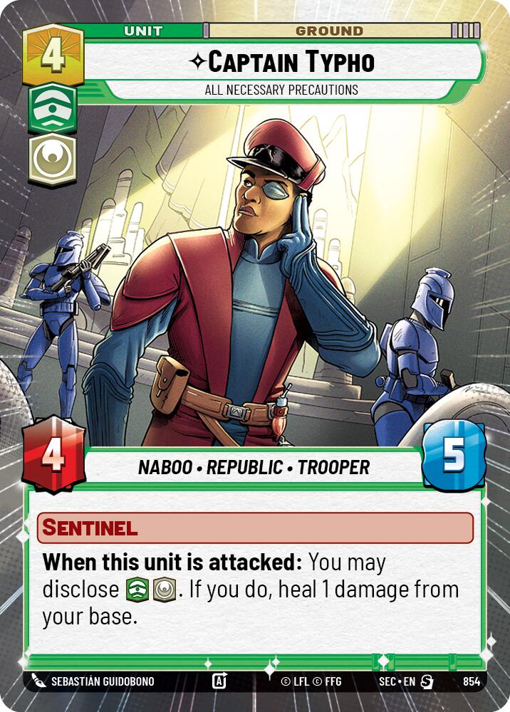 Captain Typho - All Necessary Precautions (Hyperspace Foil) (854) (854) [Secrets of Power] | Shuffle n Cut Hobbies & Games