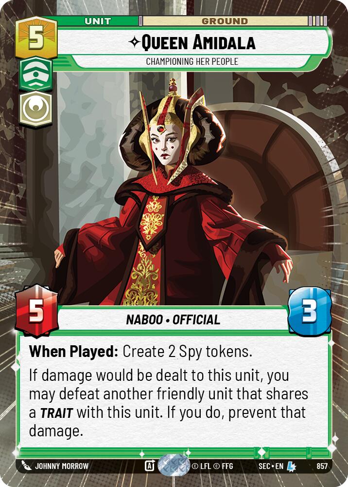 Queen Amidala - Championing Her People (Hyperspace Foil) (857) (857) [Secrets of Power] | Shuffle n Cut Hobbies & Games