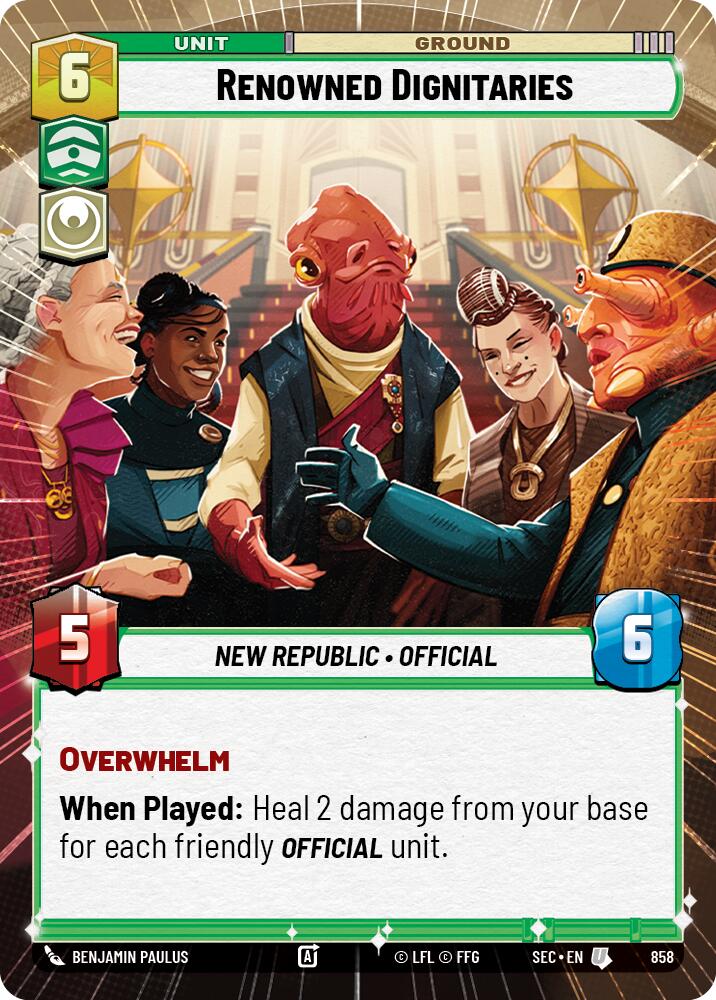 Renowned Dignitaries (858) (Hyperspace Foil) (858) [Secrets of Power] | Shuffle n Cut Hobbies & Games