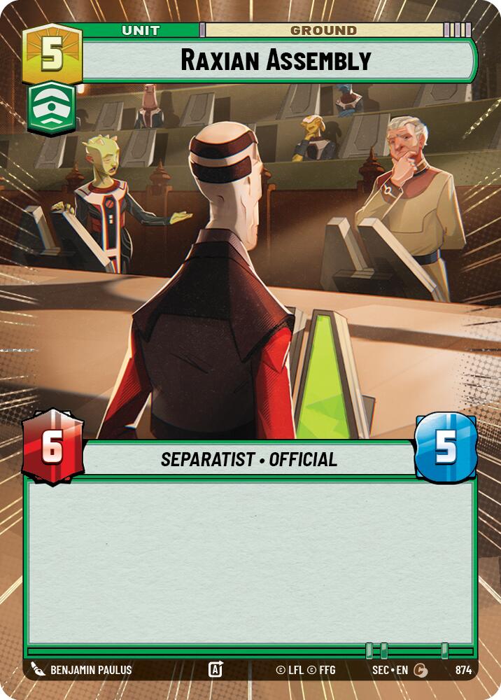 Raxian Assembly (874) (Hyperspace Foil) (874) [Secrets of Power] | Shuffle n Cut Hobbies & Games