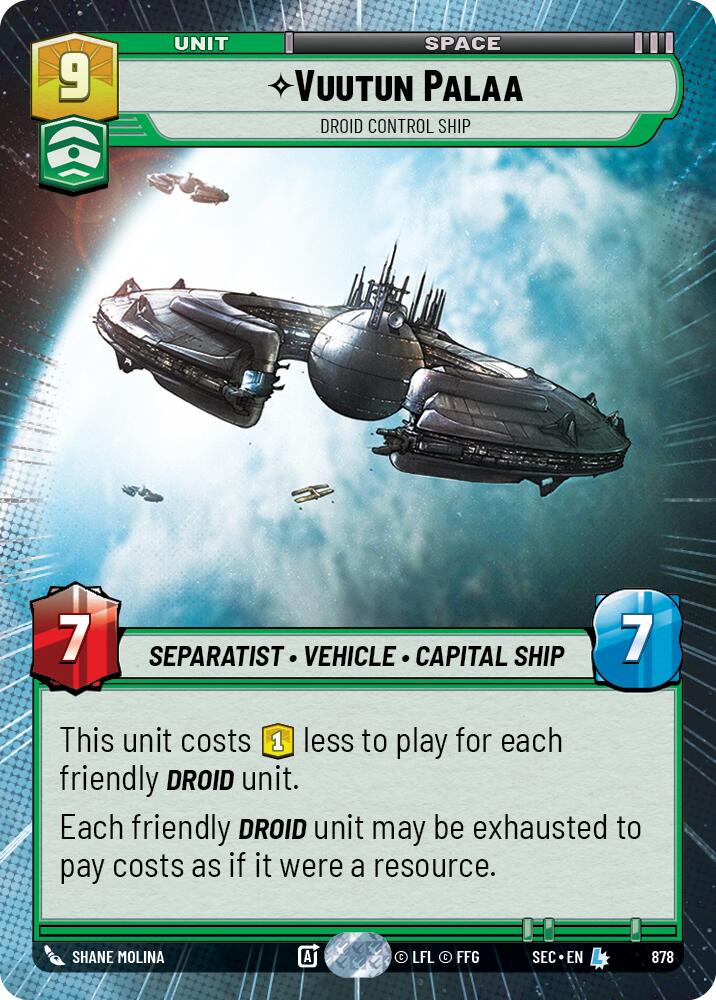 Vuutun Palaa - Droid Control Ship (Hyperspace Foil) (878) (878) [Secrets of Power] | Shuffle n Cut Hobbies & Games