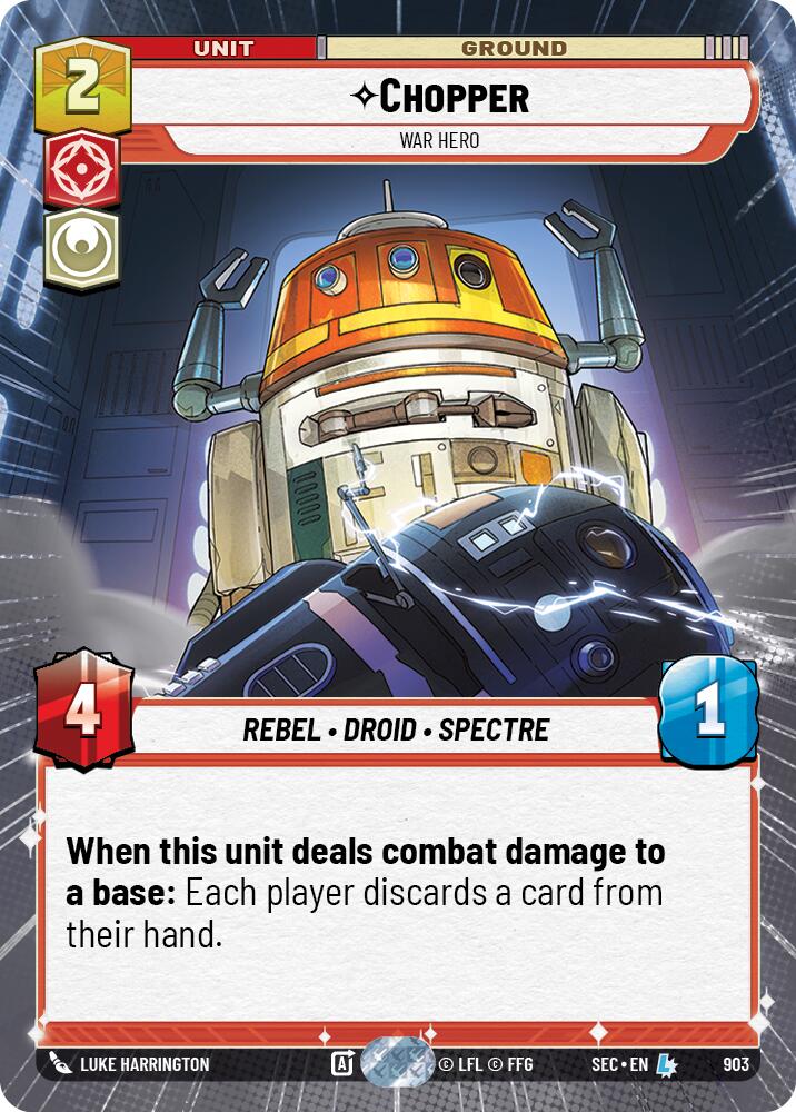 Chopper - War Hero (Hyperspace Foil) (903) (903) [Secrets of Power] | Shuffle n Cut Hobbies & Games