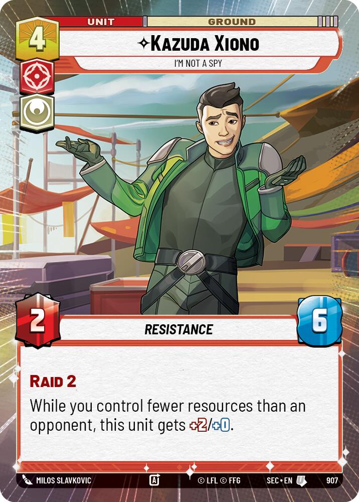 Kazuda Xiono - I'm Not A Spy (Hyperspace Foil) (907) (907) [Secrets of Power] | Shuffle n Cut Hobbies & Games